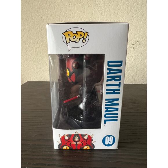 VAULTED BLUE BOX Darth Maul Funko Pop Bobblehead #09 Star Wars Sith Disney Movie - Picture 3 of 6